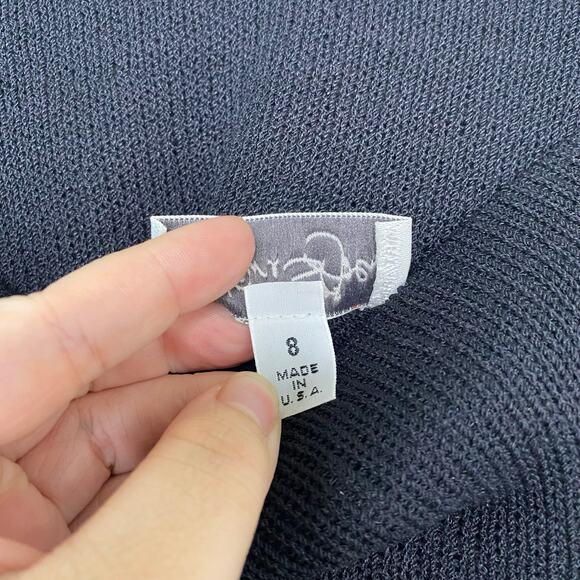 St. John Skene Black Santana Knit Pull On Pencil Skirt Made in USA 8 - Picture 5 of 9